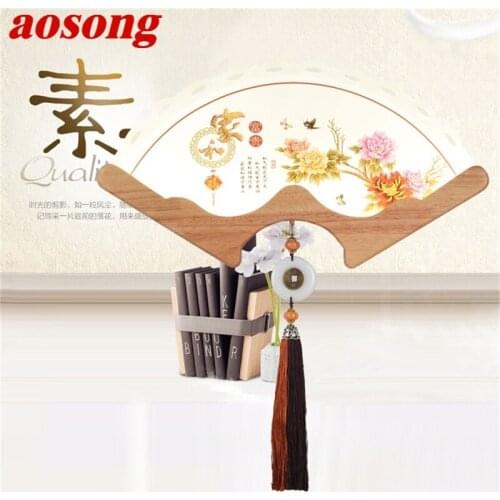 AOSONG Wall Lights Contemporary Creative Indoor LED Sconces Fan Shape Lamps For Home Corridor Study