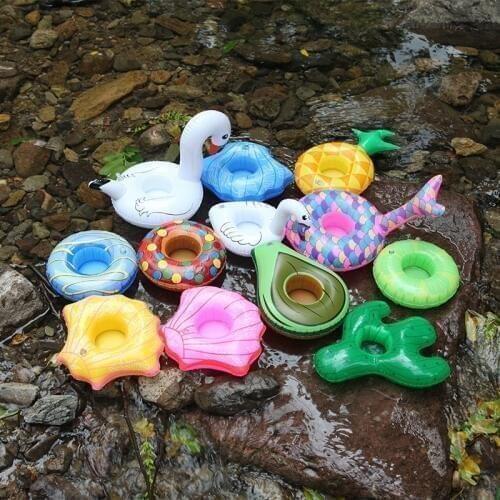 Pool Party drink floats Inflatable cup holder Avocado Cactus inflatable Cup coasters floating drink cup holder Bathing pool Toy