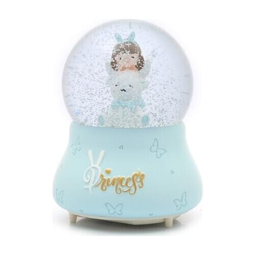 Big size Snow Globe Luminous Musical Princess Glass Globe