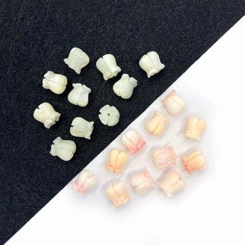 Natural Sea Shell Beads Carved Flower Shape Queen Shell Jewelry DIY Handmade Necklace Bracelet Earrings Accessories Charm