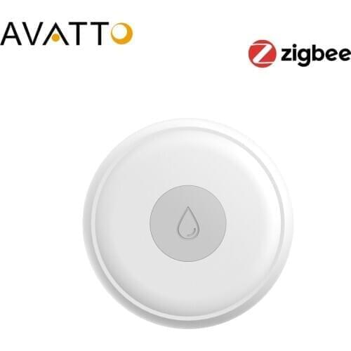 AVATTO Tuya Zigbee Water Leak Sensor,Water Leak Detector, Smartlife APP Notification Alerts,Water Flood Leak Alarm Home Security