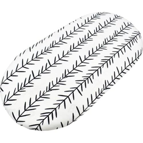 Baby Moses Basket Sheets Crib Care Printed Mini Cradle Protector Changing Pad Mattress Removable Cover
