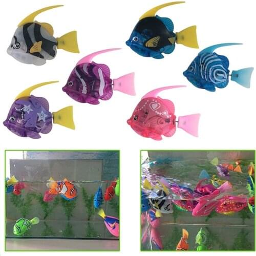 2019 New 1 Pcs Baby Toys Swimming Led Light Fish Activated Battery Powered for Bathing Electronic Pets