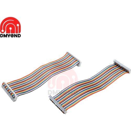 Diy Electronic 20cm 40P 40 PIN 40PINS Way GPIO Rainbow Ribbon Cable for Raspberry Pi Model B / Model B