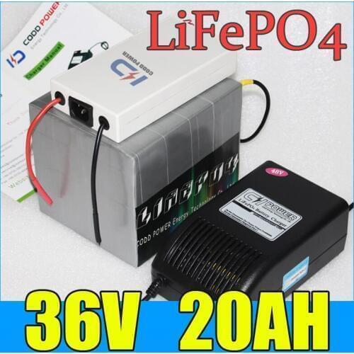 Long life 36V 20AH LiFePO4 Battery Pack 1000W Electric bicycle Scooter
