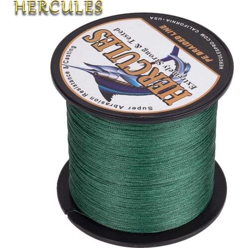 Hercules Carp Fishing 8 Strands 90LB Green PE Braided Fishing Line Pesca 8S 100M 300M 500M 1000M 1500M 2000M Fishing Line Cord