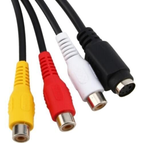 SVGA to S-Video VGA To 3 RCA Sub D 15 pin Male VGA To 3 RCA TV AV Out TV-Out Converter Adapter Cable for Laptop PC Video Cards