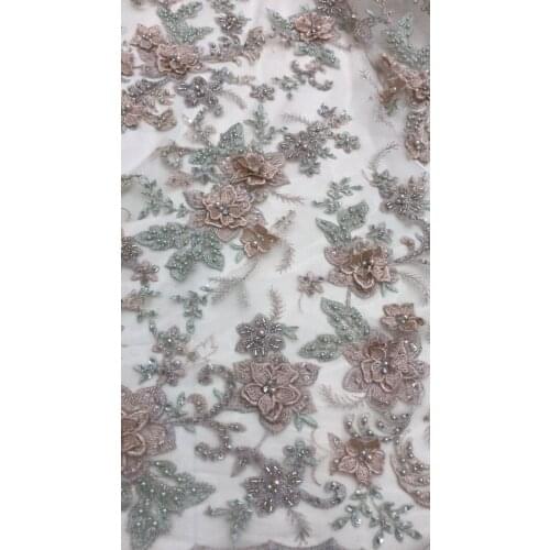 Hot sale nigerian african lace fabrics french tulle SYJ-2186829 bridal lace fabric for wedding party dress