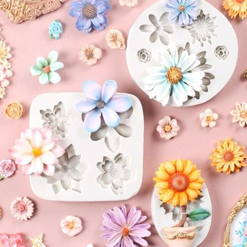 Little Flower Series Silicone Mold Fondant Cake Decorate Tool Silicone Mold Sugarcraft Chocolate Baking Tools For Cake Gumpaste