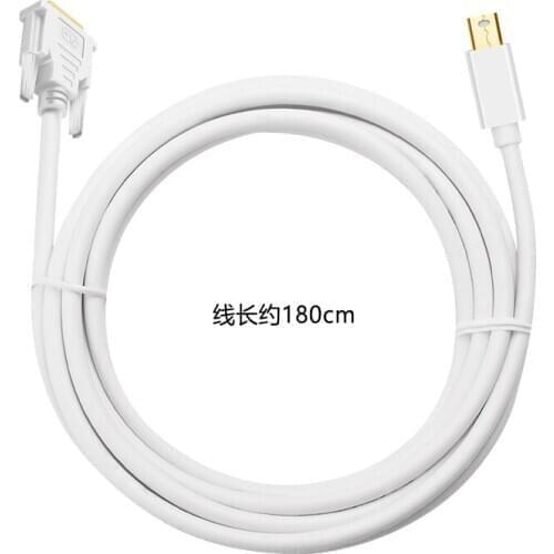 1.8m Thunderbolt 1/2 Mini Displayport Mini DP to DVI D 24+1 Cable Converter for TV Laptop Projector Adapter