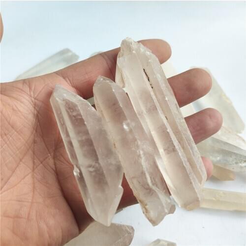 Natural Quartz Crystal Healing Crystal Quartz Natural Transparent Column Decorative Tip DIY Process