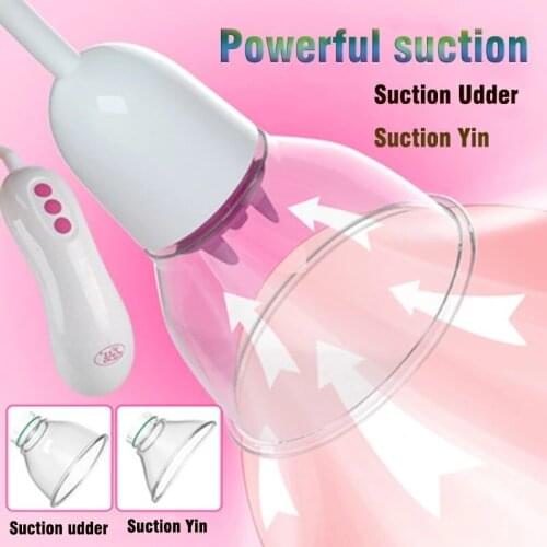 New Nipple Massage Vibrator Clitoris Stimulator, Oral Sex Sucking Adult sex toys Breast Pump Enlargement Licking Nipple Vibrator