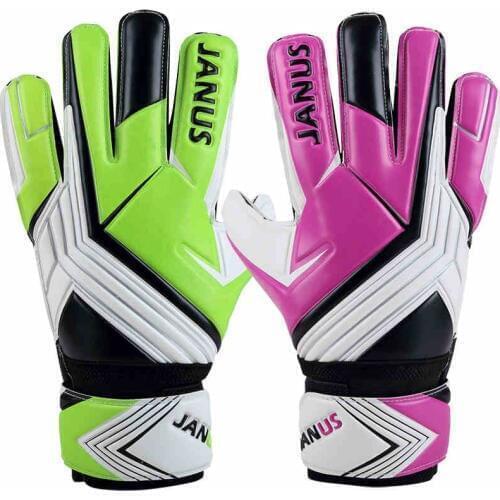Professional Soccer Goalkeeper Gloves Football Goalie Finger Protection Thickened Latex Green Rose Color Matching