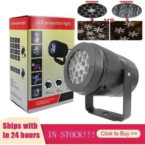 Christmas Laser Snowflake Projector Halloween Led Waterproof Landscape Lights Home Garden Star Light Indoor Christmas Decor Hot
