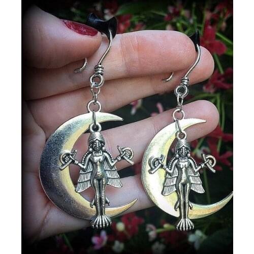 Lilith | Innana | Ishtar Earrings - Sumerian jewelry Demonic Satanic Demon Mother Vampiric Demoness Lilith Occult Left Hand Path