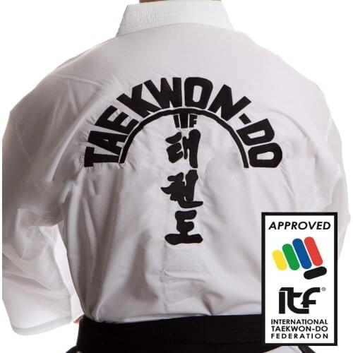 Ultralight ITF Taekwondo Suit Taekwondo Uniform Assistant Kimono Embroidery Pattern Martial Arts Doboks 1-3 Dan for Adult