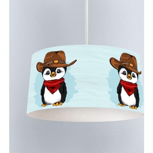 Lamp For Kids Bedrooms Light Chandelier for Living Room Childrens Room Blue Western Penguin Model 320