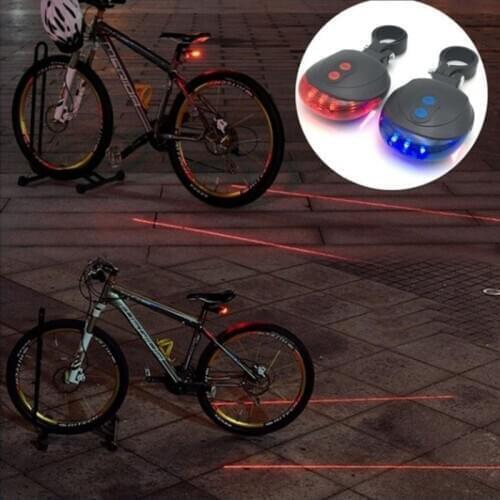 Bicycle laser rear light 5LED parallel laser laser rear light mountain bike safety warning light