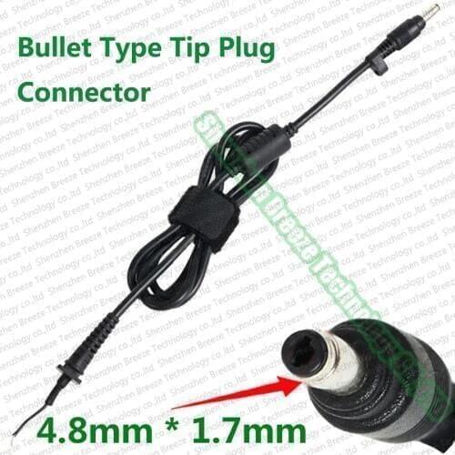 100pcs Factory supply A+ quality 4.8x1.7mm 4.8 1.7mm bullet type Repair DC Plug Connector with Cable For Toshiba AC Laptop Cord