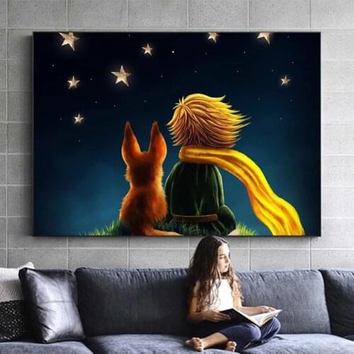 Famous Movie Poster Canvas Painting The Little Prince Figure Poster and Prints Kids Bedroom Wall Art Cuadros for Home Decoration