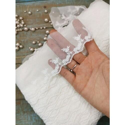 10 Meters/lot Orange Pink Lace Trim for Sewing DIY Garment Accessories Handmade Lace Decoration Materials 3cm Width