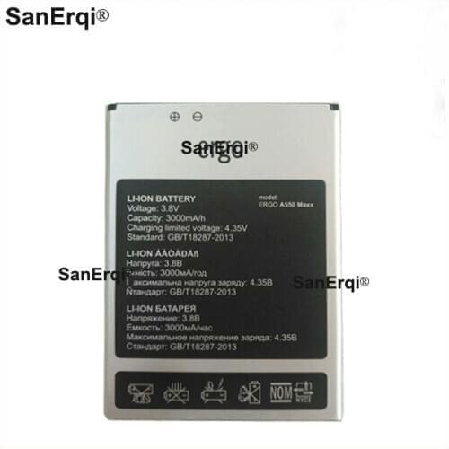 10PCS 3000mAh A550 Replacement Battery For Ergo A550 Maxx Mobile Phone Baterij Batterie Batteries