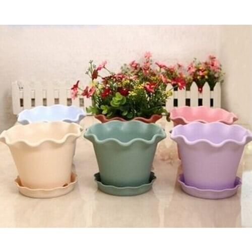 Colorful flower pots decorative vases home garden decoration party bar design desktop green flower pots