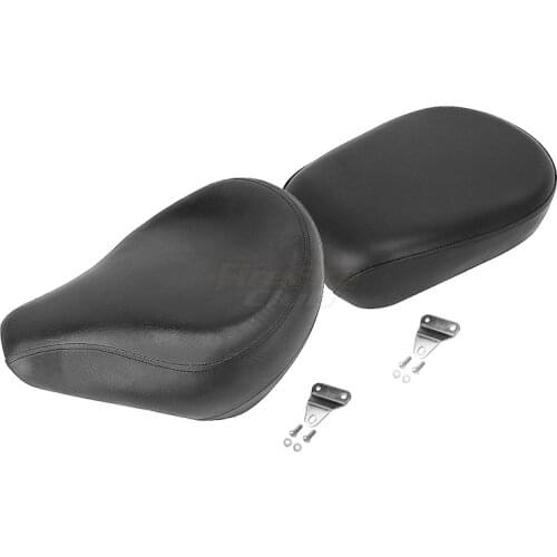 2Pcs Pu Leather Black Front Rear Motorcycle Seat For Yamaha Vstar 400 650 XVS 400 XVS 650 1998-2012 Soft Waterproof Parts