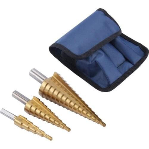 3Pcs Stainless Steel Drill Holes 6542 Triangular Shank Drill Ladder Stairs Drilled Reamer 4-32,4-20,4-12MM