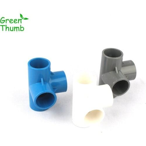 1pc Dia 32mm PVC 4-Way Joints for Home Garden Water Pipe Fittings White/Grey/Blue PVC Connector
