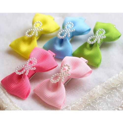 Pet dog hair accessories wholesale Teddy general hairpin flower head hair bow clip 30pcs