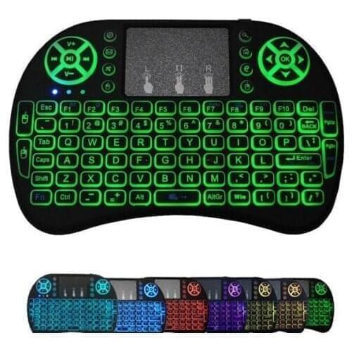 Mini i8 Wireless Keyboard Backlight Backlit 2.4G Air Mouse Keyboard Remote Control Touchpad for Smart Android TV Box Notebook Ta
