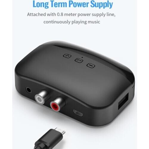 Bluetooth Receiver Wireless NFC 3.5mm Jack Aux Audio Adapter for Car Computer Wire Speaker Home Stereo