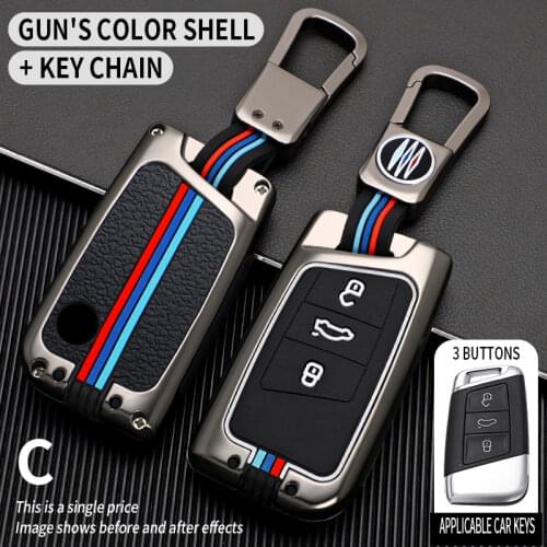 Car Key Case Cover Protector For VW Volkswagen Passat B8 Magotan Golf For Skoda Kodiaq Superb A7 Keychain Car Accessories