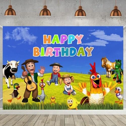 La Granja De Zenn Theme Party Backdrops the Zenon Farm Baby Shower Kids Birthday Party Home Decor Poster Photography Background