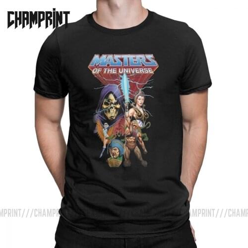 Mens T-Shirts He-Man And The Masters Of The Universe Vintage 100% Cotton Tee Short Sleeve T Shirt Clothes Plus Size 4XL 5XL 6XL