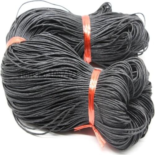 New 430m 1mm 1.5mm fashion Cotton Wax Cord line Black rope cord string diameter bundle Jewelry accessories and parts Choose vari