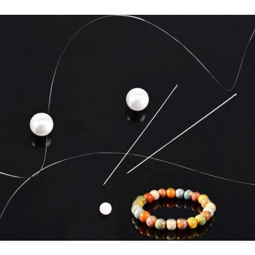 13MC 47Pcs Seed Beading Needles Extra Fine Thin Long Straight Needle Jewelry Making with Needle Threaders Sewing Pin Cushion