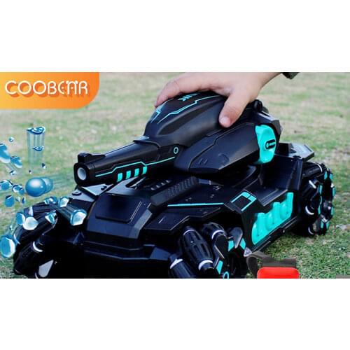 Remote Control Tank Toy Car Water Bombs Shooting Competitive RC Car 4WD Tank Off-road Cars Mecha Gesture Induction Toys For Boy
