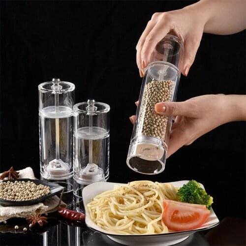 Pepper Mills Grinder Manual Pepper Abrader with Adjustable Coarseness Durable Kitchen Clear Seasoning Grinding Gadget