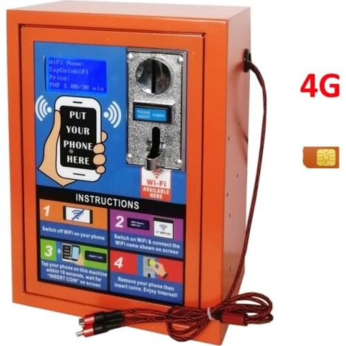 2021 Best Selling Products Cheap 4G WiFi Maquinas add Charge Cable Coin WiFi Hotspot Vending Machine in Hotel