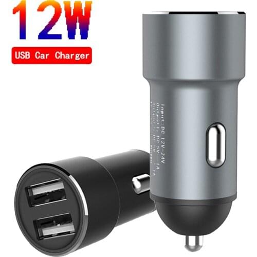 Mini USB Car Charger Quick Charge 12W Fast Charging Charger For iPhone Huawei Xiaomi Mi Type C Mobile Phone