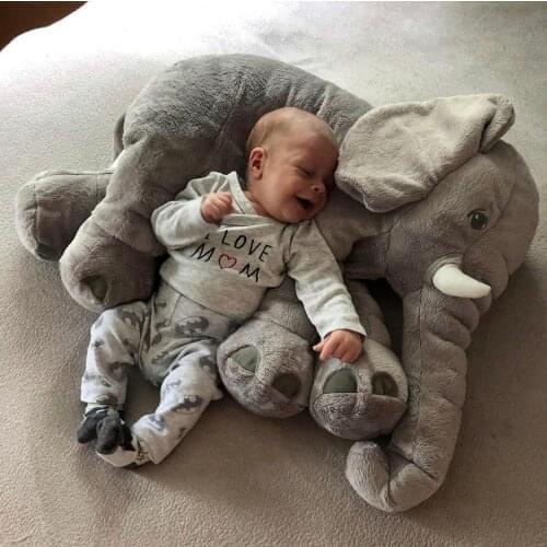 Cartoon Elephant Plush Toy Big Size 3D King of Forest Elephant Soft Plushies Stuffed Doll Room Decorated Gifts for Kids