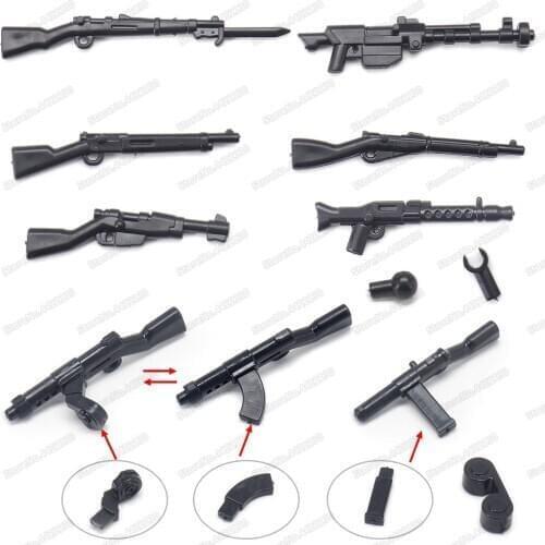 Military Assembly Soldier G98 Step Guns Weapons Building Block Army Equipment Figures Accessories Moc WW2 Model Child Gift Toys