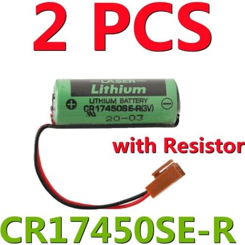 2 PCS New CR17450SE-R (3V) CR17450 For SANYO CR17450SE with resistance PLC lithium battery