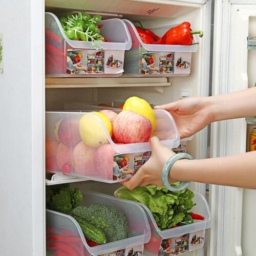 Useful Wholesale Refrigerator Organizer Trays Bins Pantry Cabinet Storage Box Fridge Fruits Vegetables Containers Storage Basket