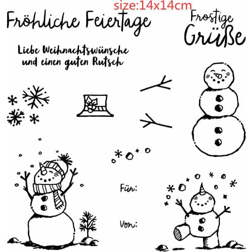 German Snowman Stamp Shape Metal Cutting Dies Scrapbooking DIY Consult For Photos