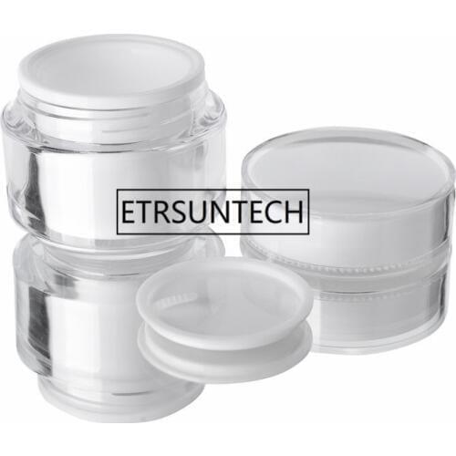20g 30g 50g Empty Acrylic Cream Jars Cans Pot Top Bottle Sample Vials Cosmetic Container F1240