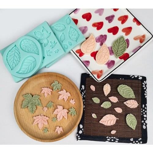 Silicone Leaf Shape Baking Molds Chocolate Candy Molds for Baking Cake Chocolate Candy and Polymer Clay Crafting Jewelry