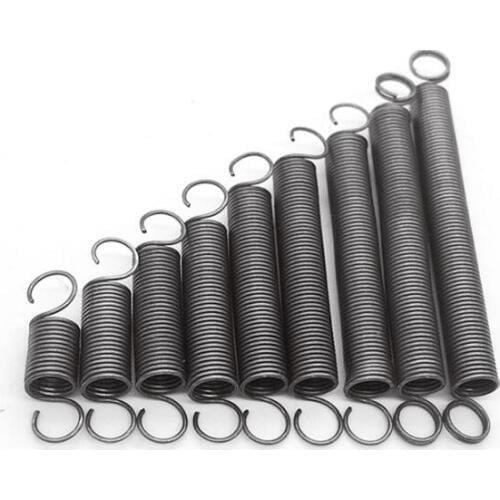 1pcs 3mm wire diameter 25mm outside diameter steel extension spring tension pull springs 65mm-155mm length